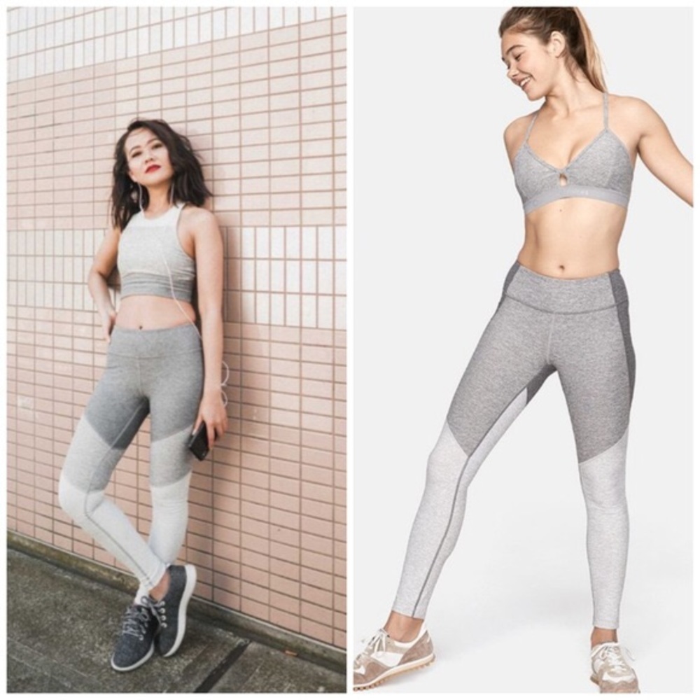 Outdoor Voices Tri tone Gray Leggings